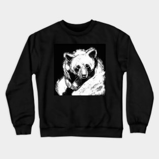 white brown bear Crewneck Sweatshirt